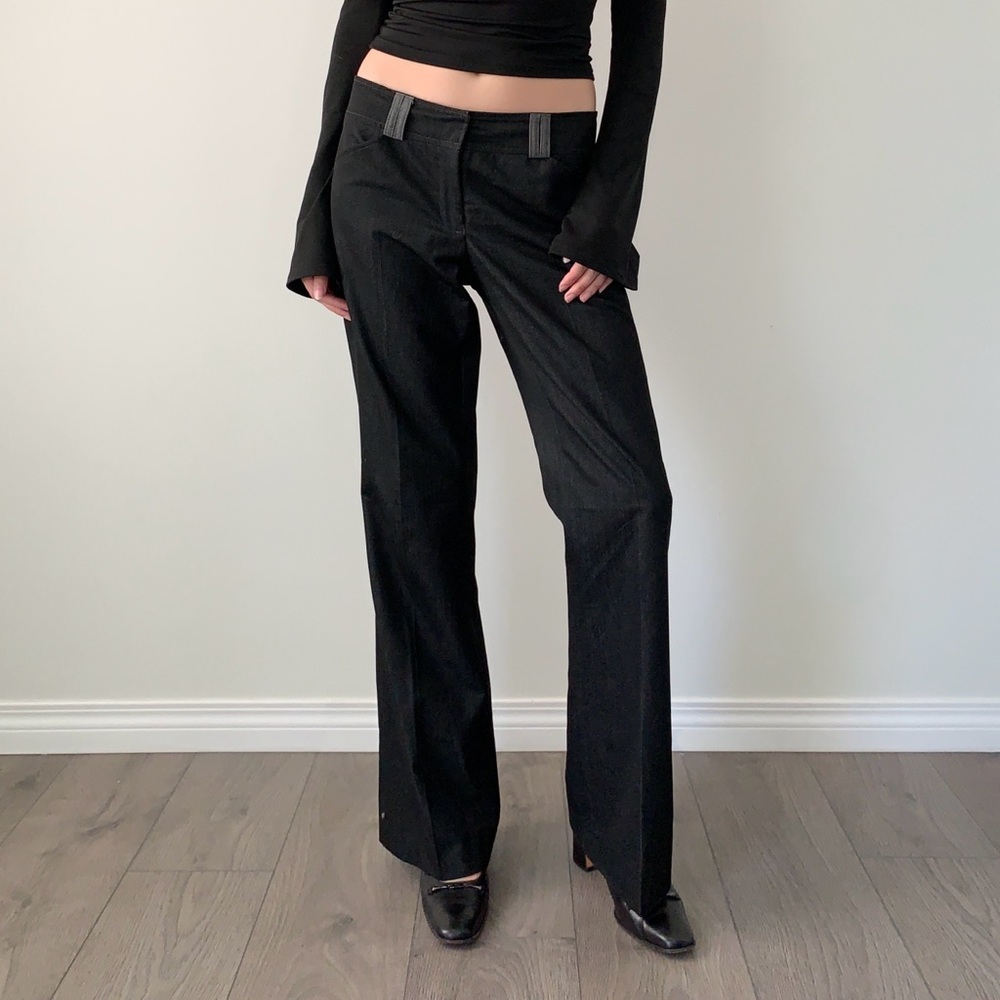 Tristan dark grey wide leg trousers